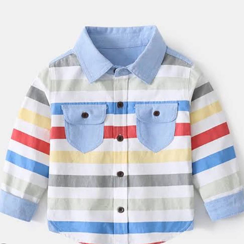 Boys Shirt - Soft Cotton Blend, Short Sleeve, Multicolor | Washable, Modern Style for Casual Wear and Active Play