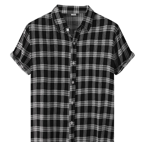 Boys Check Shirt - Cotton, Short Sleeves, Modern Style | Washable Material for Comfortable Kids' Fashion