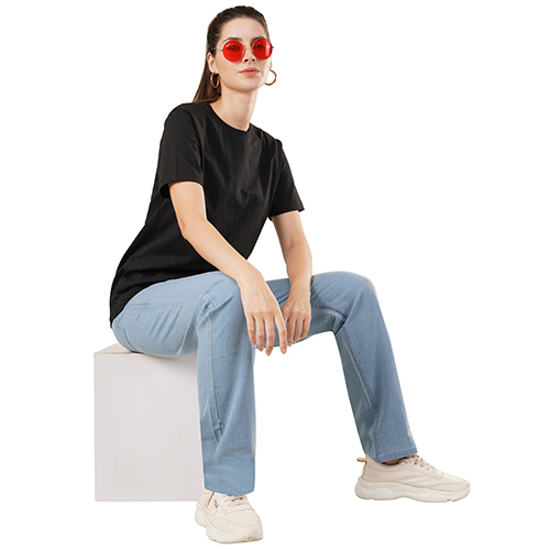 Washable Ladies Black T-Shirt