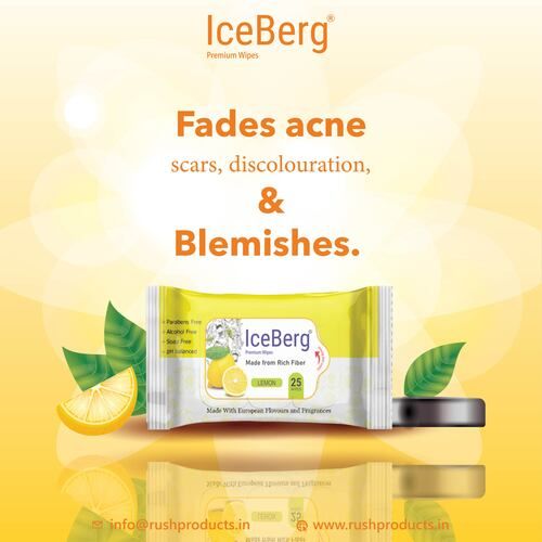 ICEBERG PREMIUM REFRESHING LEMON WET WIPES