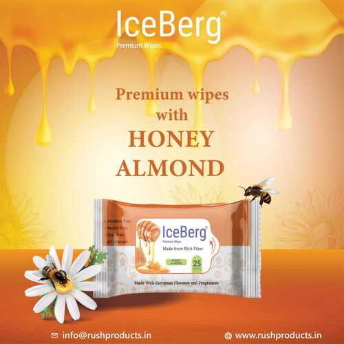 ICEBERG PREMIUM REFRESHING HONEY ALMOND WET WIPES