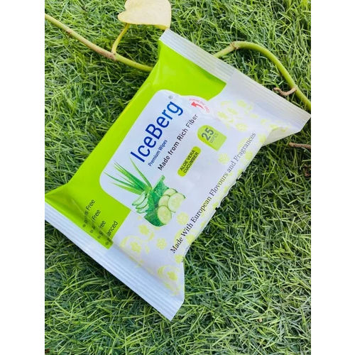 25 Pull Pack Skin Cleansing Wipe with flovours of Aloevera and Cucumber