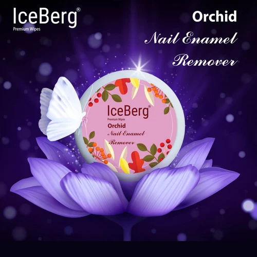 Iceberg Orchid Nail Paint Remover wet Wipes