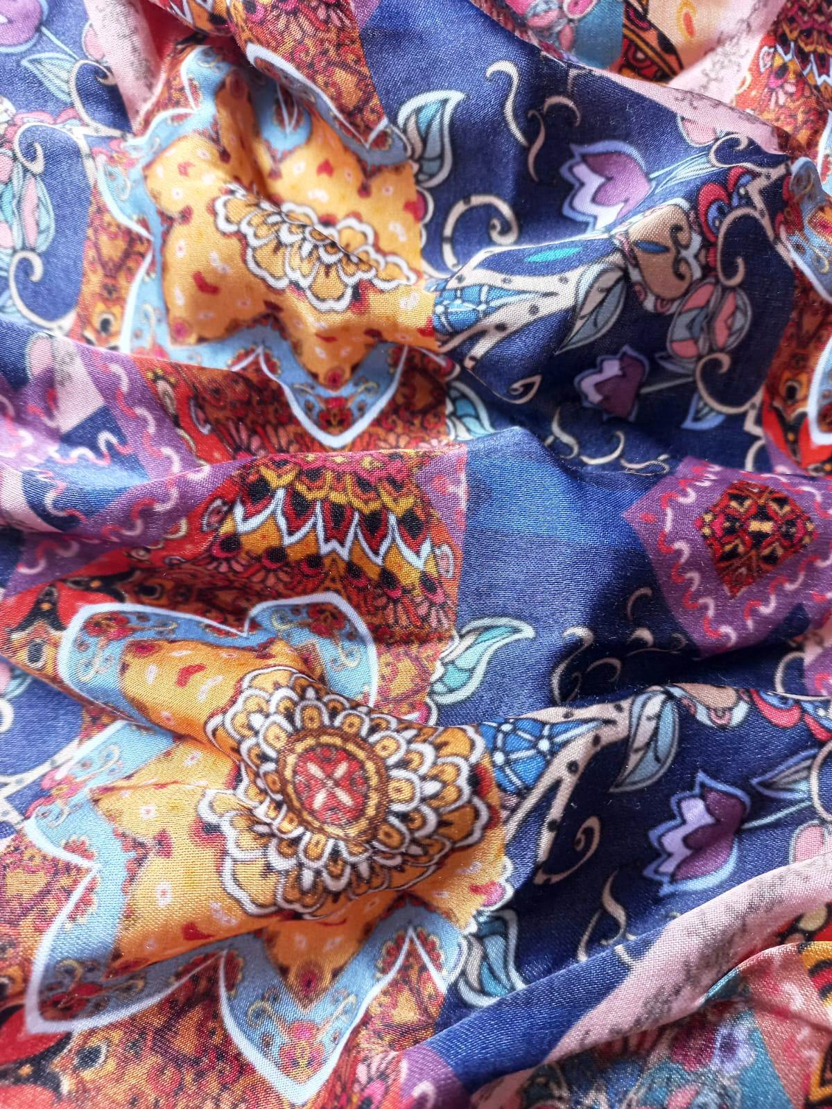 modal satin printed fabric for your garments Creation