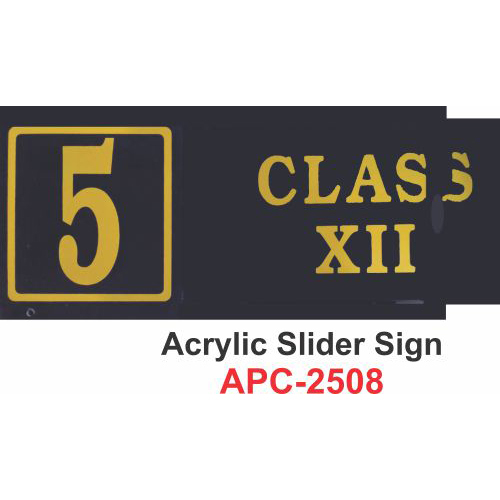 Acrylic Slider Sign  board