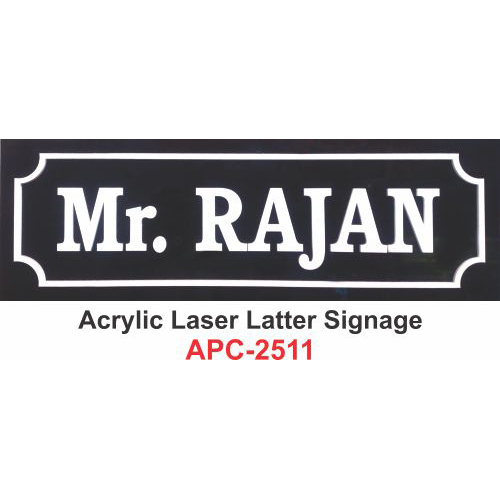 Acrylic Laser Latter SIgnsge    name plate