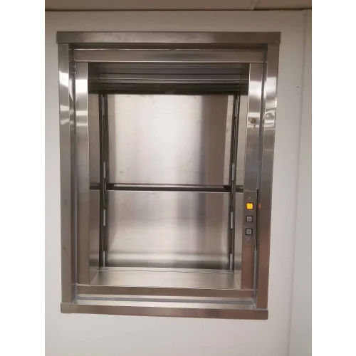 Stainless Steel Dumbwaiter Elevator - Electric / Hydraulic Power Supply , Calling Box Control with Safety Sensor