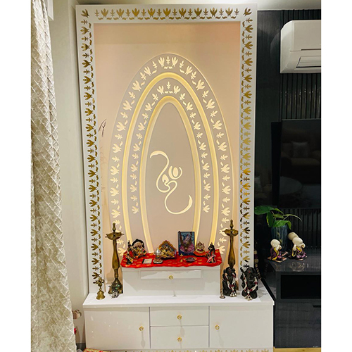 Polished White Corian Temple, For Home