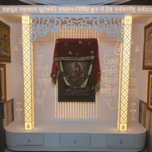 7x8 Feet Corian Mandir