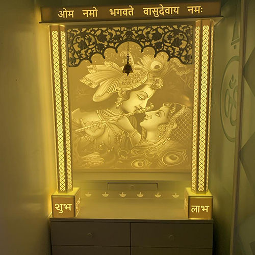 Durable 4X7 Feet Modern Corian Mandir