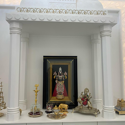 Glossy Ganesh Ji Corian Temple For Religious
