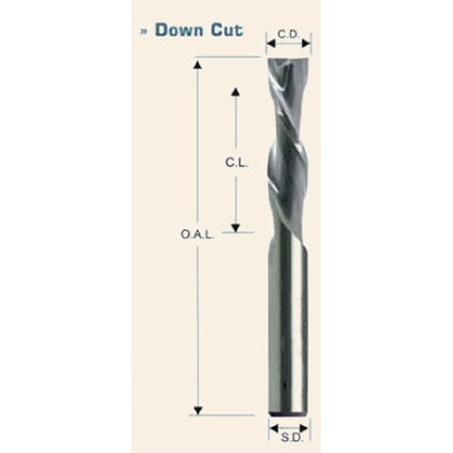 Two Flute Spiral Carbide Down Cut