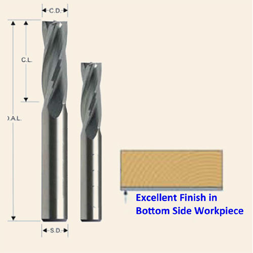 Four Flute Solid Carbide Spiral Bit