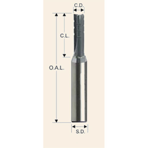 3 Flutes Straight Bits with Solid Carbide Insert