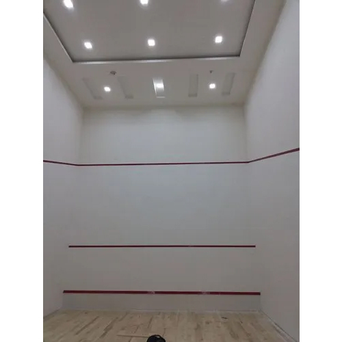 Brown/White Squash Court Hard Plaster Flooring