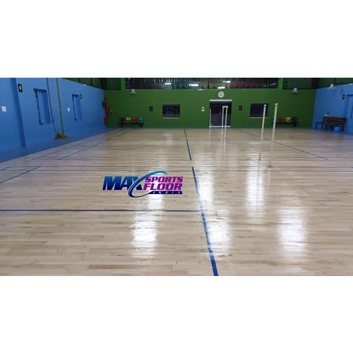 Brown Maple Badminton Court Flooring