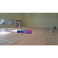 Brown Pu Polish Badminton Court Flooring