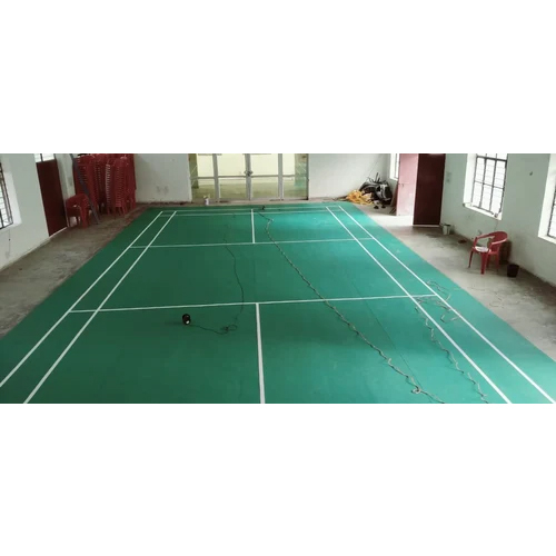 Green Pvc Badminton Court Flooring