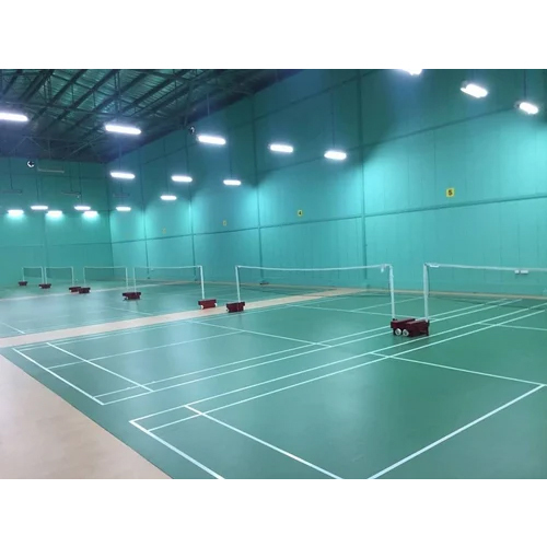 Green Vinyl Badminton Court Flooring