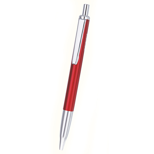 Silver And Red Kk-057 Metal Ball Pen