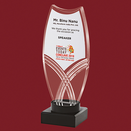 Black Kk-276 9.5X4 Inch Acrylic Awards