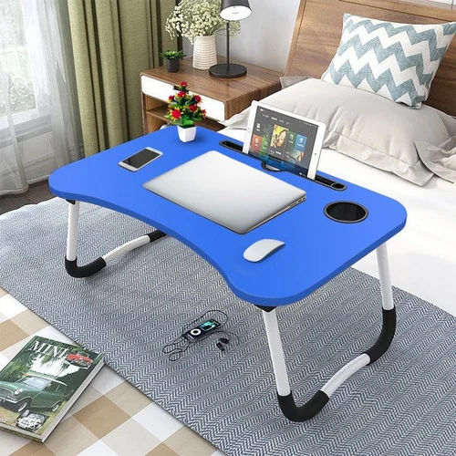 Blue Plain Attrective Color Of Laptop Table Yes