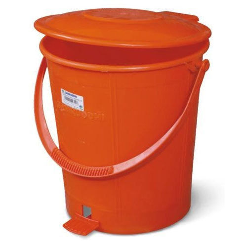 Orange Pedal Dust Bin