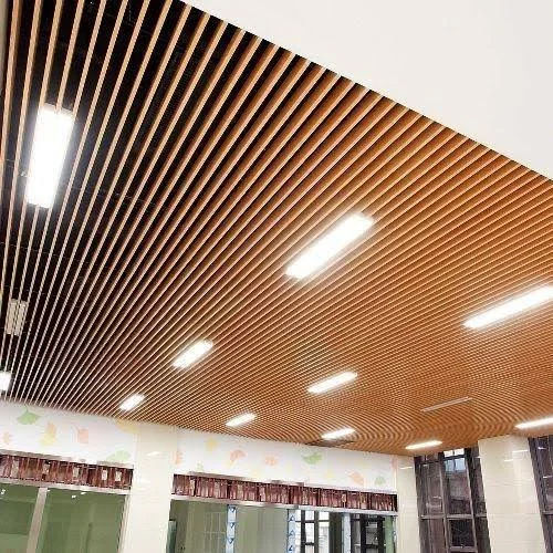 Brown Gi Baffle False Ceiling