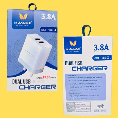 Double Usb Travel Charger - Material: Plastic