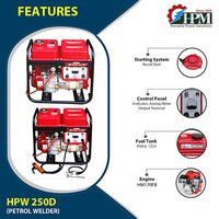 200 Amps Petrol Welding Generator  Model HPW-250D Recoil Start