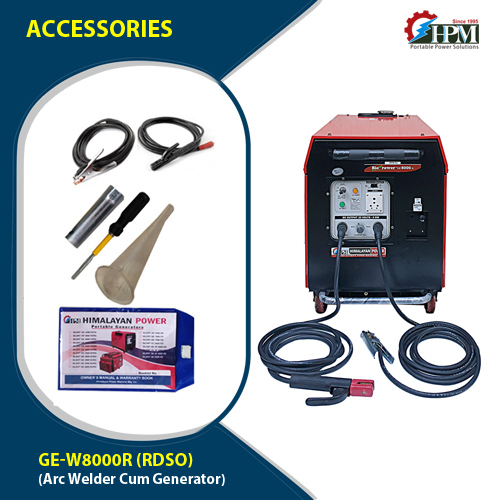 250 Amps  Petrol Welding Generator Model 6 KW Silent GE-W8000RS Recoil and Self Start