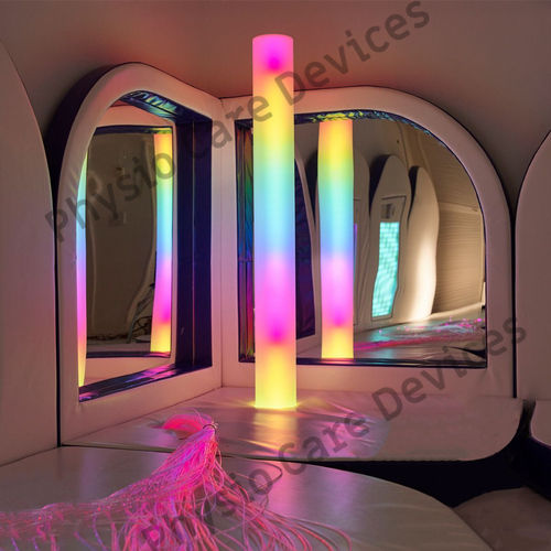 Sensory Bubble Tube with Fiber Optics and Mirror Play Station