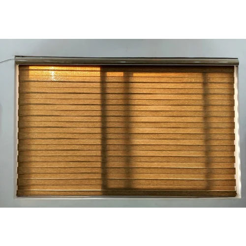 Brown Motorized Venetian Window Blinds