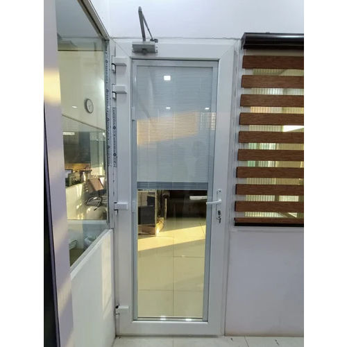 White Insulated Glass Door Blinds