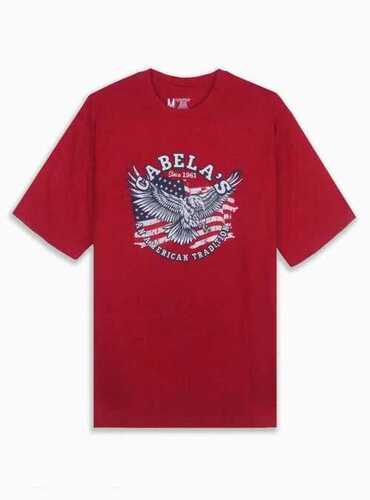 CABELAS MENS PRINTED T SHIRT RED