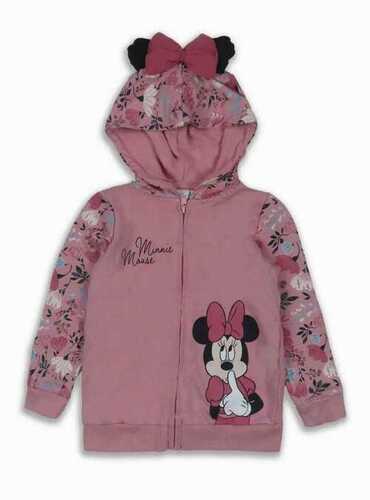 Disney Girls Hooded Full Zipper Sweatshirt