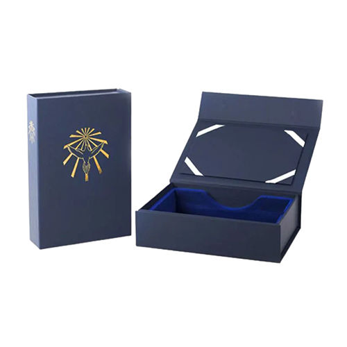 Blue Rigid Magnetic Closure Packaging Box