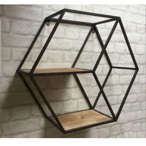 Hexagonal Iron Wall Shelf