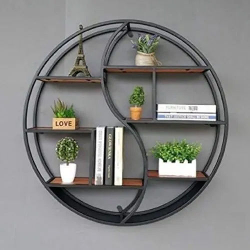 Designer Iron Circular Wall Shelf