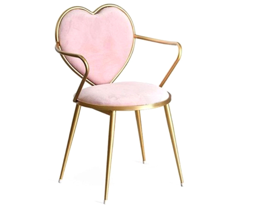 Iron Heart Shaped Chair - Application: Hotel Cafe Bar Restraurent