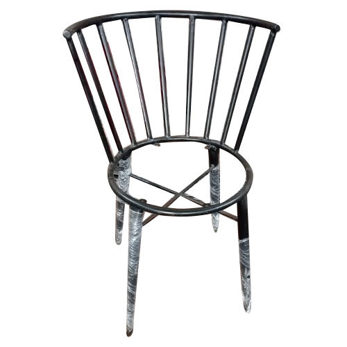 Smooth Black Iron Metal Dining Chair Frame