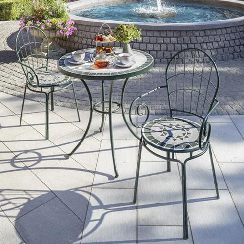 Iron Mosaic Table And Chair Set