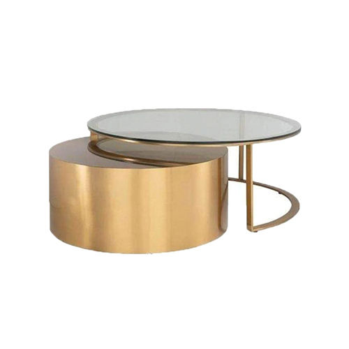 Golden Coffee Nesting Table Set Of 2