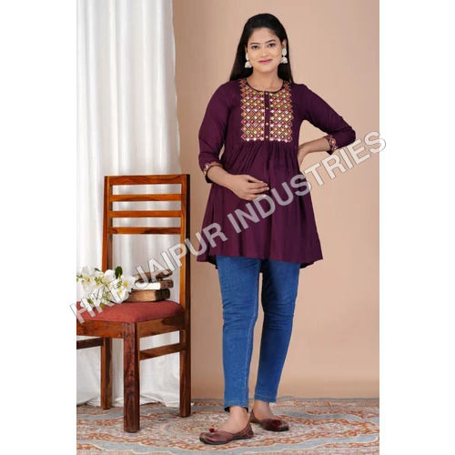 Washable Mother Feeding Rayon Kurti