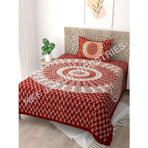 Multicolor Single Cotton Bed Bedsheet