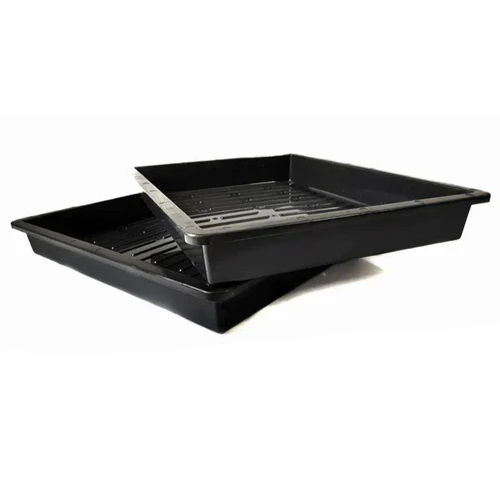 Black Virgin Plastic Hydroponic Tray