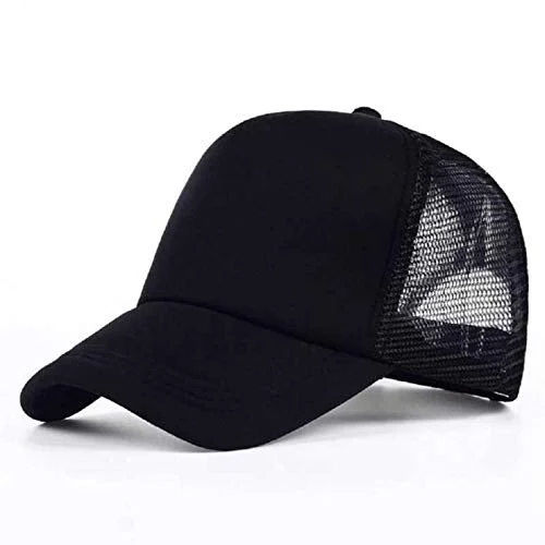 Black Custom Half Net Cap