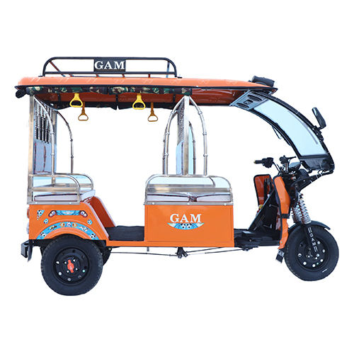 Orange Electric Rickshaw - Origin: India