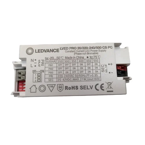 20W 500Ma  Ledvance Led Driver Input Voltage: 20 Watt (W)