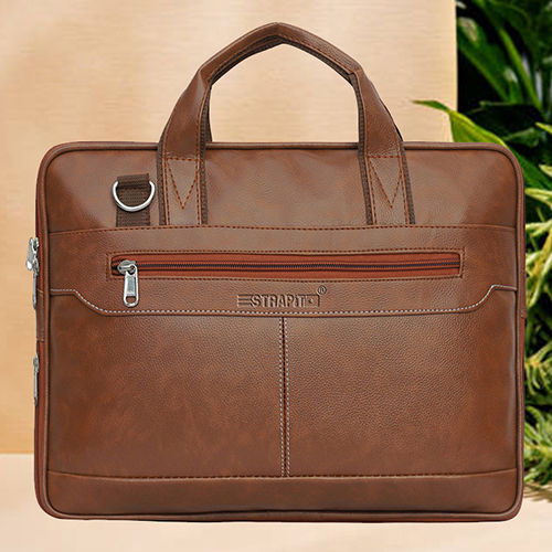 Different Available Pu Leather Slim Satchel Laptop Bag